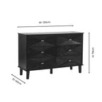 Dusklia - Brianna Concave 6 Drawer Chest - Walnut