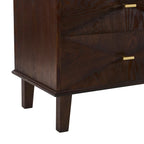 Dusklia - Brianna Concave 6 Drawer Chest - Walnut