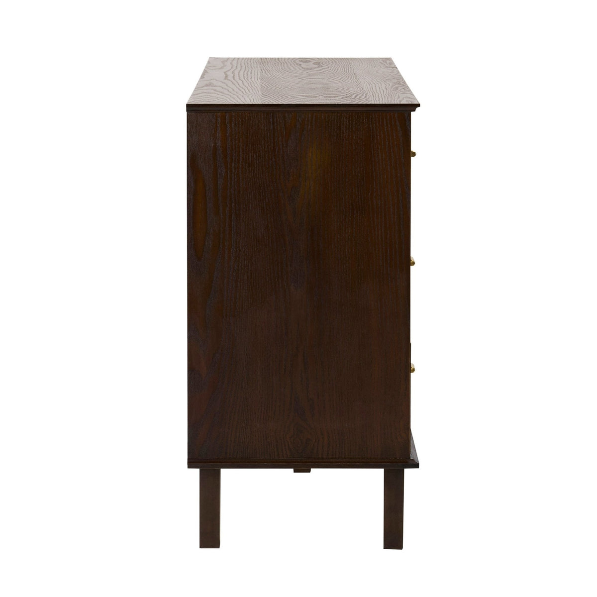 Dusklia - Brianna Concave 6 Drawer Chest - Walnut
