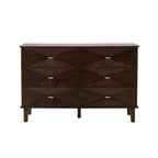 Dusklia - Brianna Concave 6 Drawer Chest - Walnut