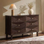 Dusklia - Brianna Concave 6 Drawer Chest - Walnut