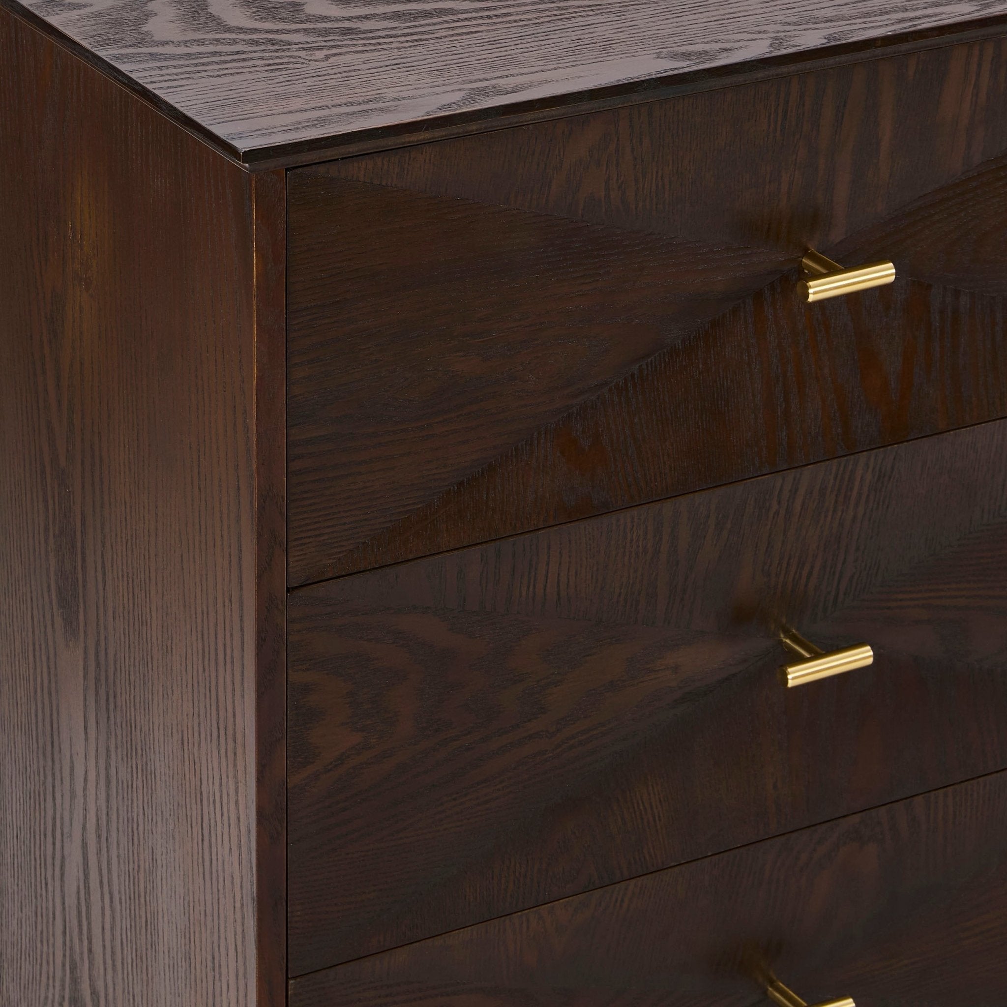 Dusklia - Brianna Concave 6 Drawer Chest - Walnut
