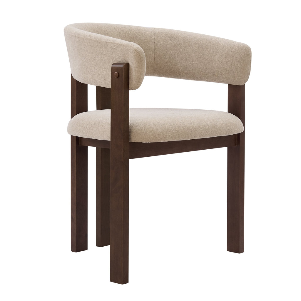 Dusklia - Bridget Set of 2 Dining Chairs - Chenille Oatmeal