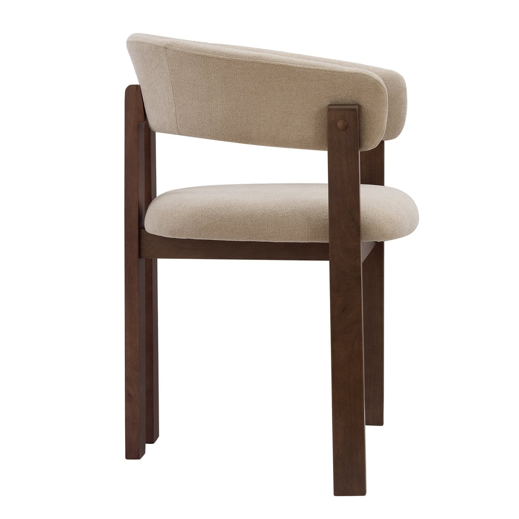 Dusklia - Bridget Set of 2 Dining Chairs - Chenille Oatmeal