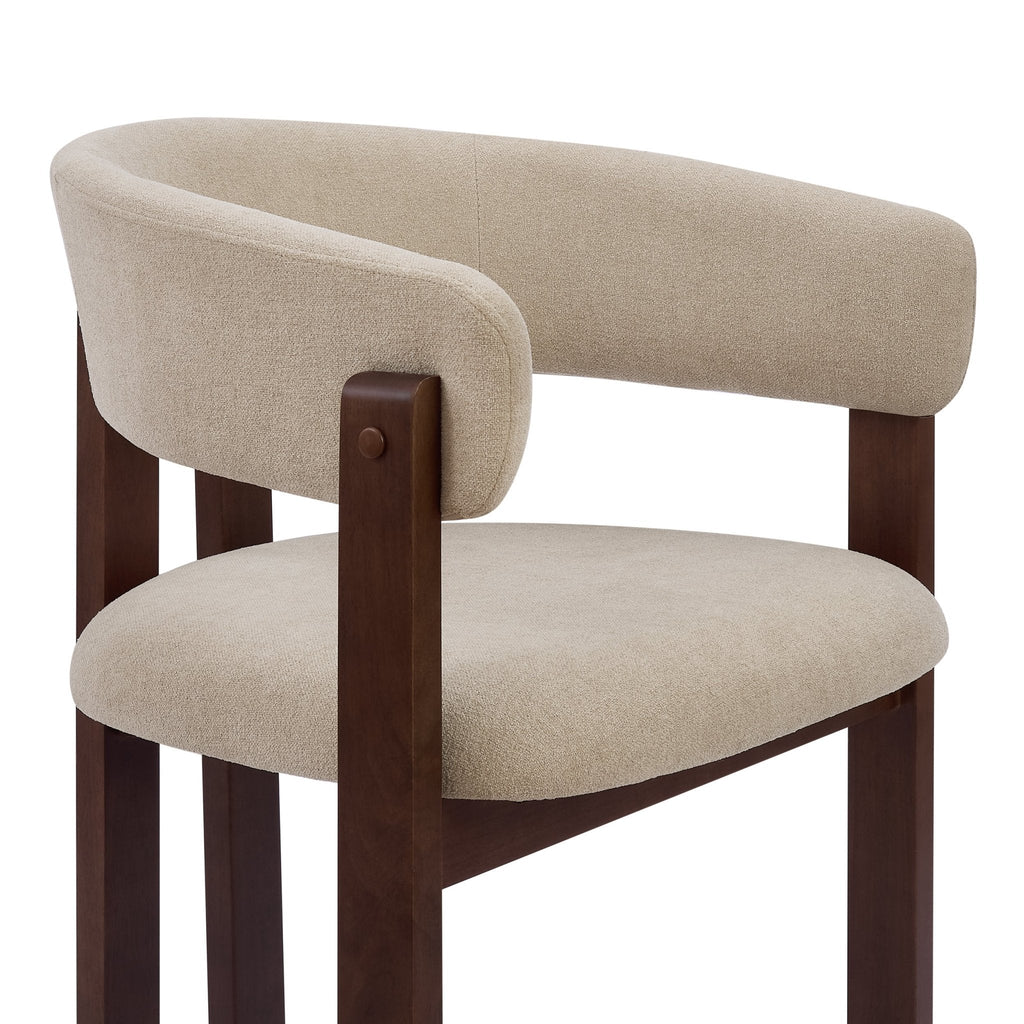 Dusklia - Bridget Set of 2 Dining Chairs - Chenille Oatmeal