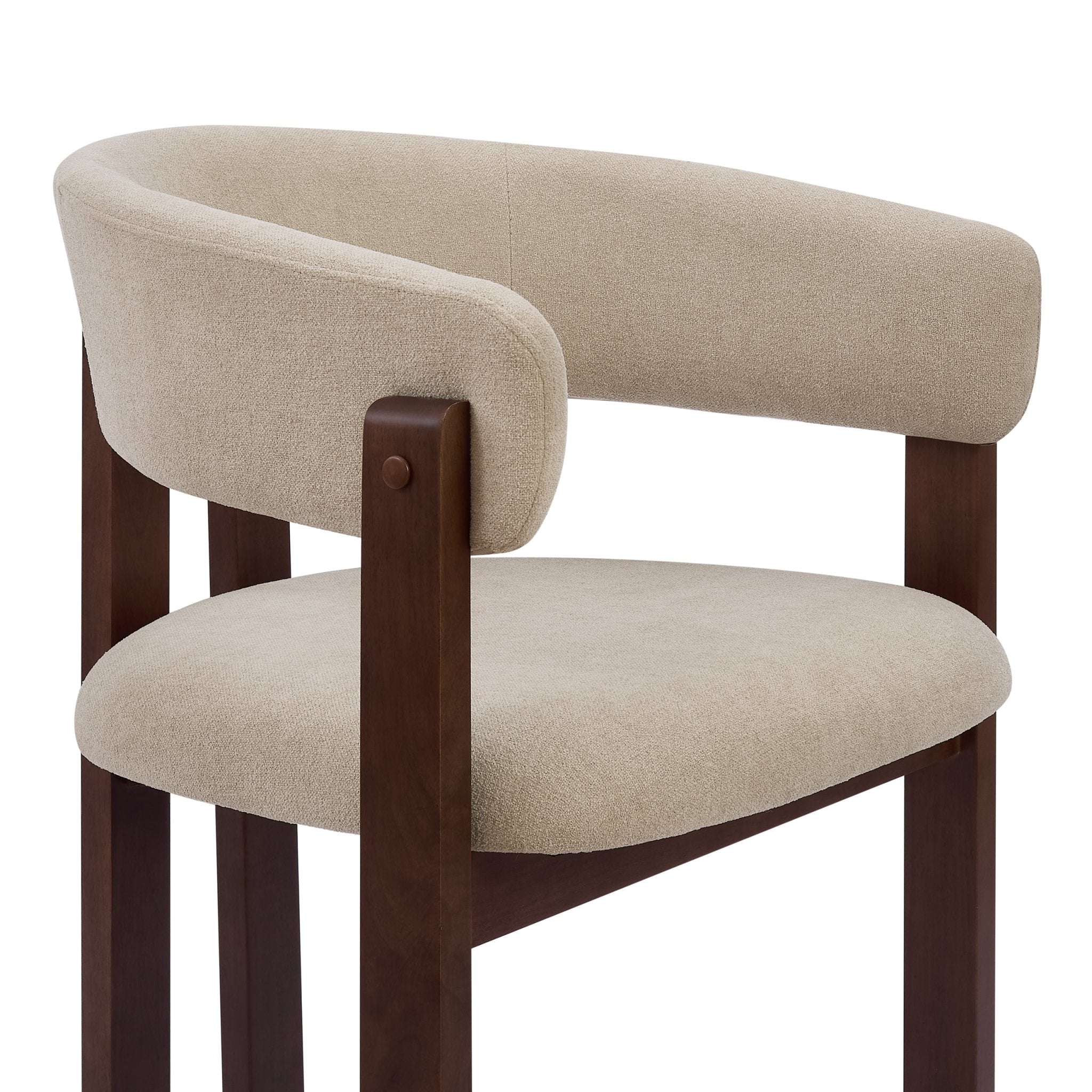 Dusklia - Bridget Set of 2 Dining Chairs - Chenille Oatmeal