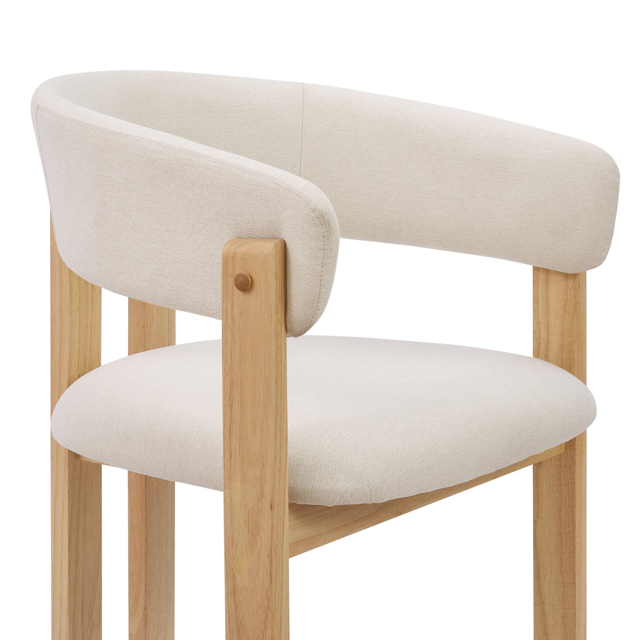 Dusklia - Bridget Set of 2 Dining Chairs - Cream Linen