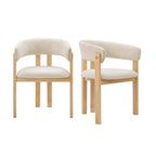Dusklia - Bridget Set of 2 Dining Chairs - Cream Linen