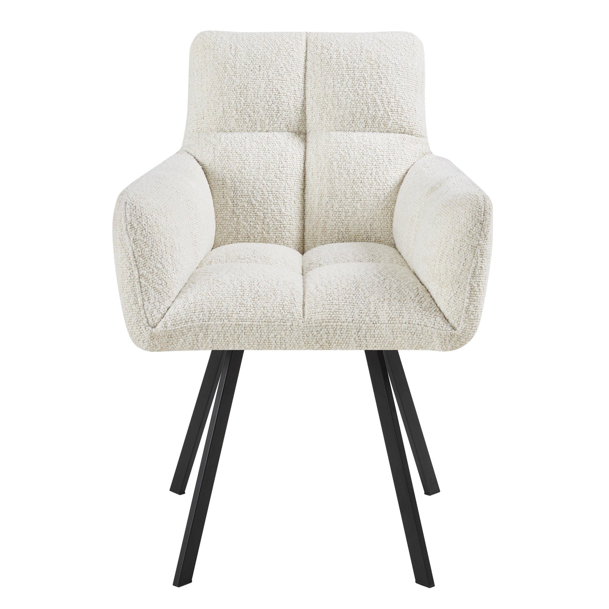 Dusklia - Brooke Dining Chair - Boucle Ivory