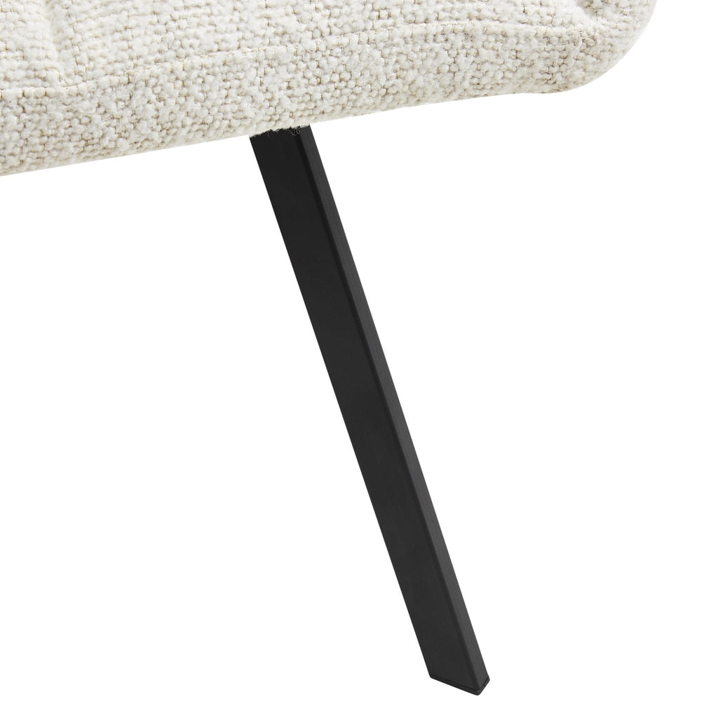 Dusklia - Brooke Dining Chair - Boucle Ivory