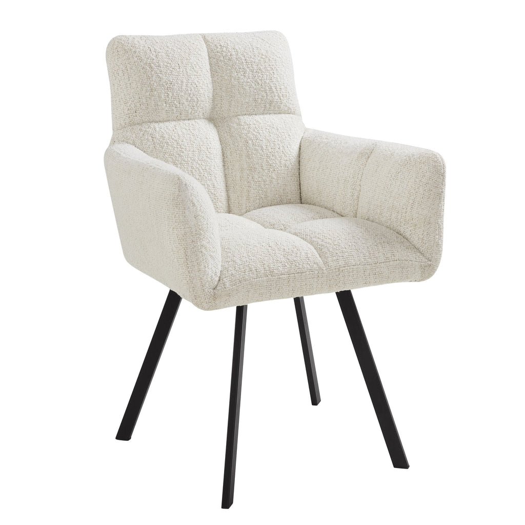 Dusklia - Brooke Dining Chair - Boucle Ivory
