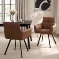Dusklia - Brooke Dining Chair - Faux Leather - Tan