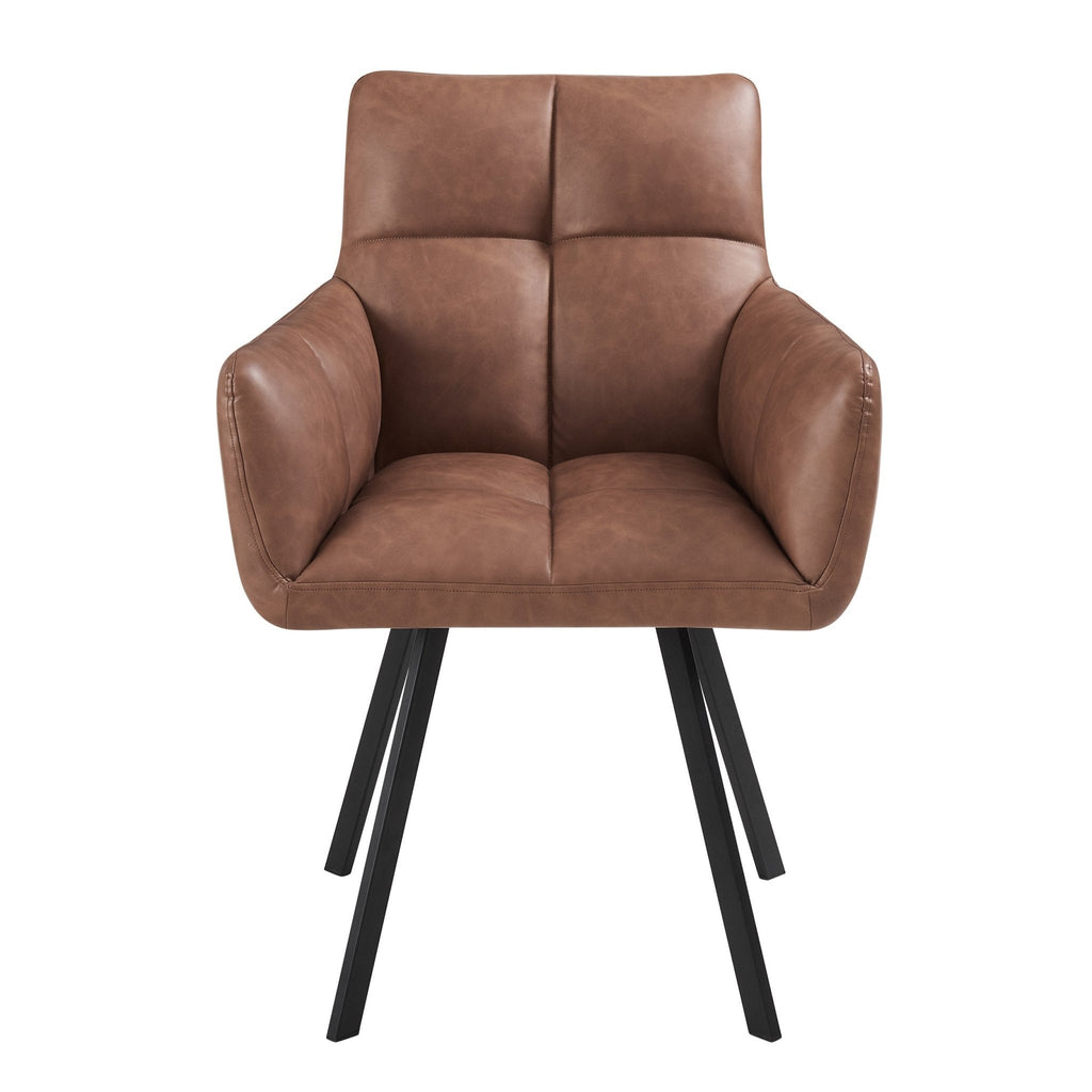 Dusklia - Brooke Dining Chair - Faux Leather - Tan