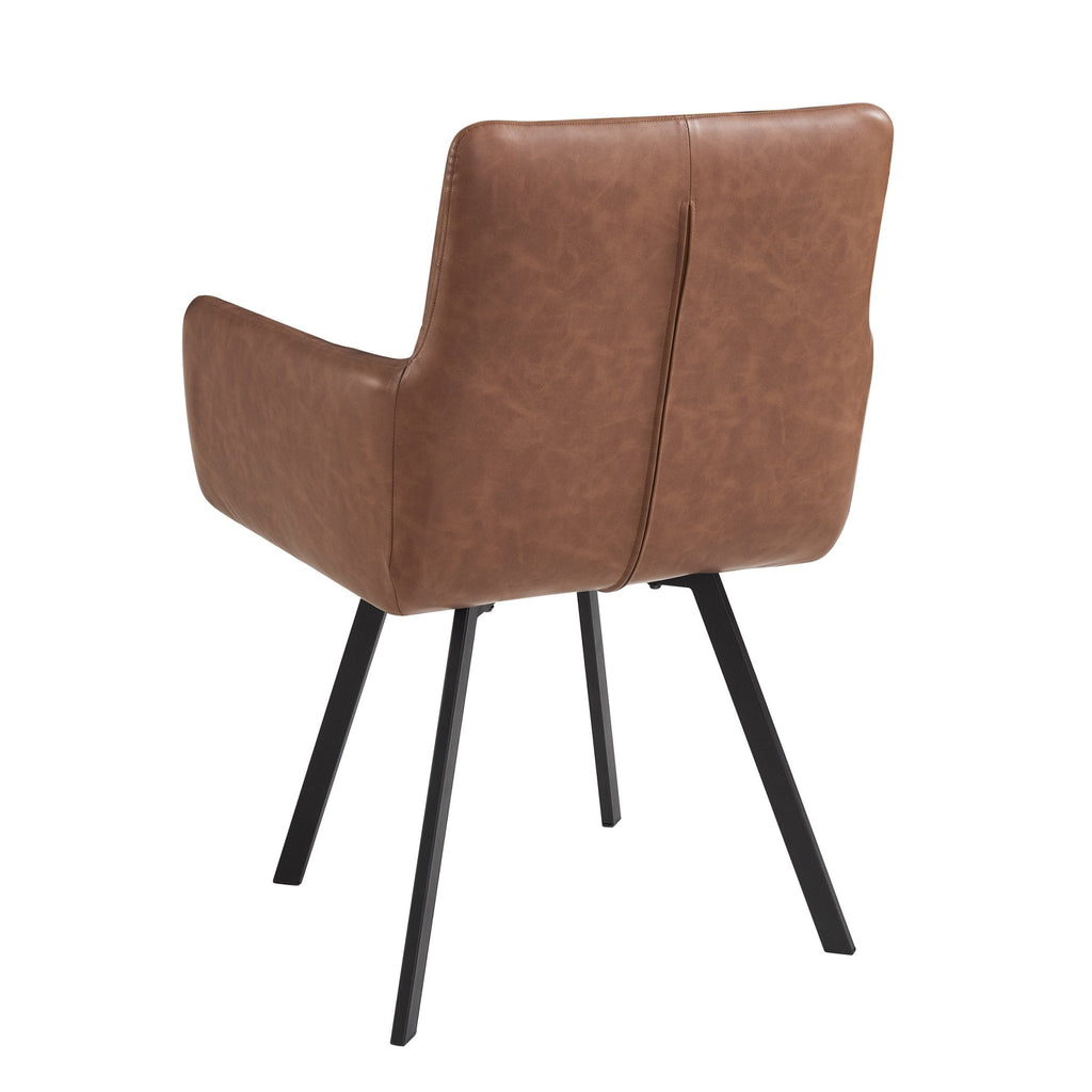 Dusklia - Brooke Dining Chair - Faux Leather - Tan