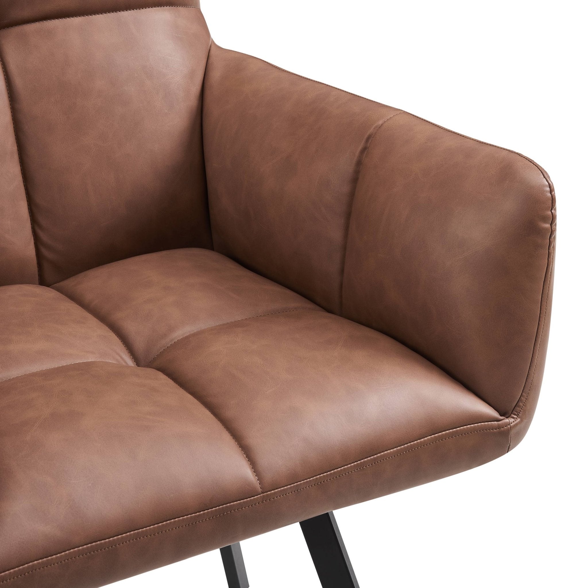 Dusklia - Brooke Dining Chair - Faux Leather - Tan