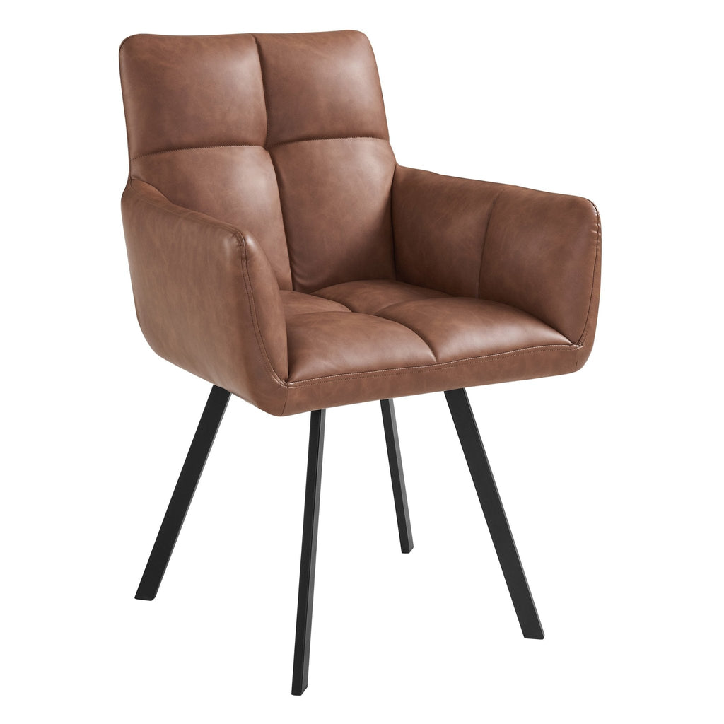 Dusklia - Brooke Dining Chair - Faux Leather - Tan