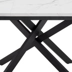 Dusklia - Brooke Oval Extendable 4-6 Seater Dining Table - Stone/Black