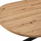 Dusklia - Brooke Oval Extendable 4-6 Seater Dining Table - Wood/Black