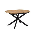 Dusklia - Brooke Oval Extendable 4-6 Seater Dining Table - Wood/Black