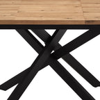 Dusklia - Brooke Oval Extendable 4-6 Seater Dining Table - Wood/Black