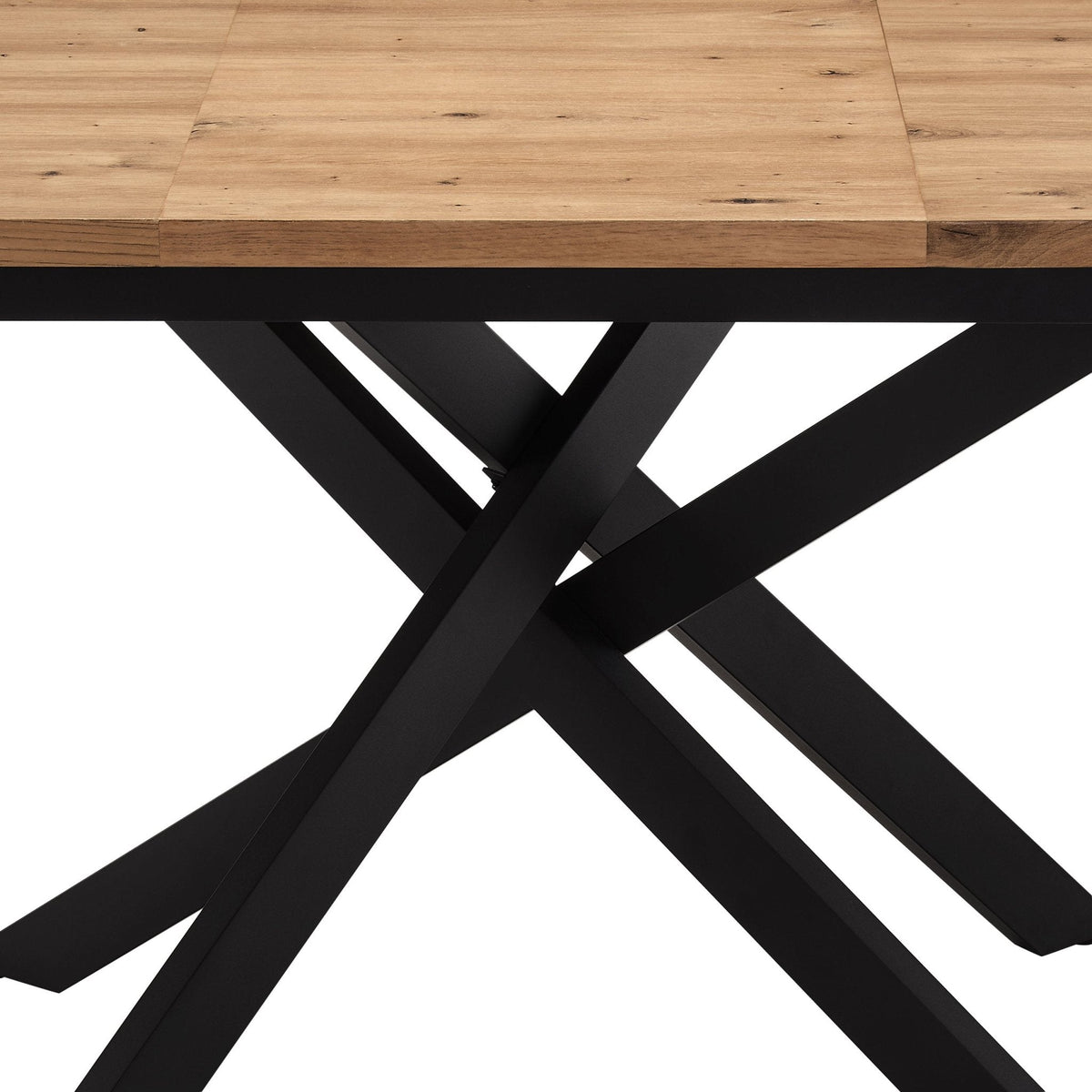 Dusklia - Brooke Oval Extendable 4-6 Seater Dining Table - Wood/Black