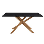 Dusklia - Brooke Rectangle 4-6 Seater Dining Table - Black/Wood