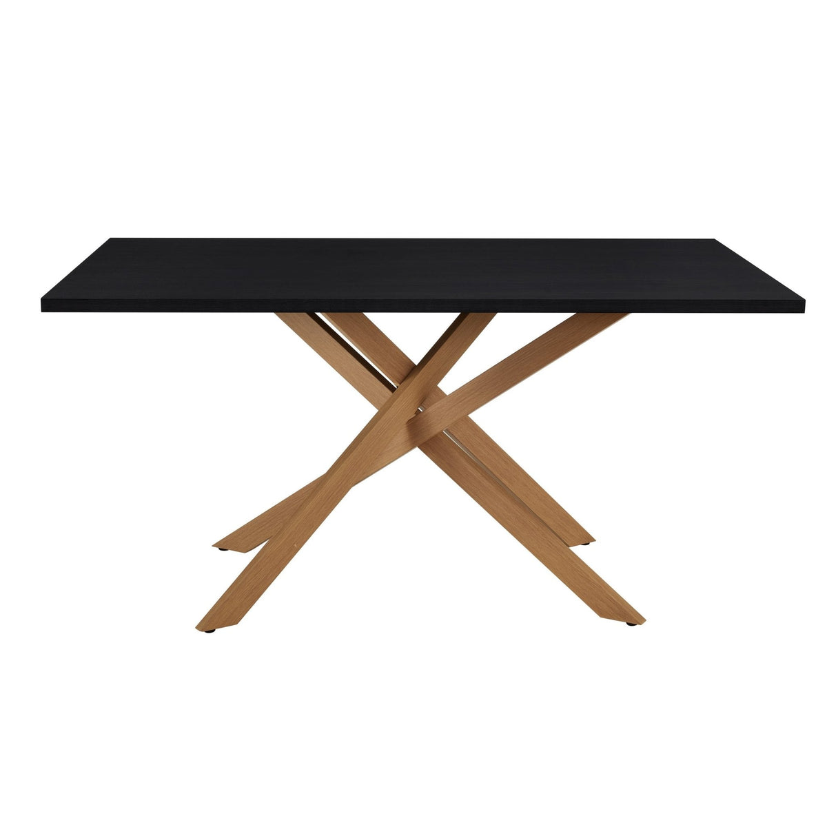 Dusklia - Brooke Rectangle 4-6 Seater Dining Table - Black/Wood