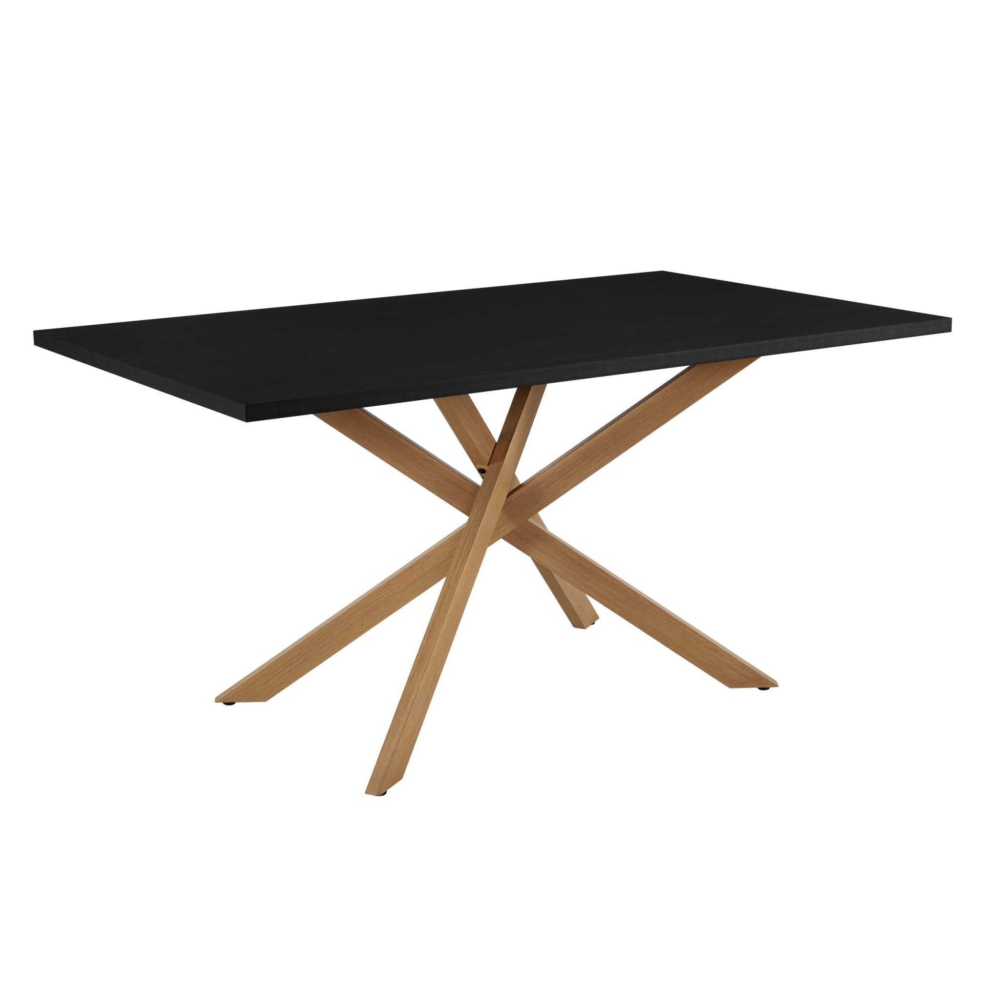 Dusklia - Brooke Rectangle 4-6 Seater Dining Table - Black/Wood
