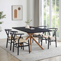 Dusklia - Brooke Rectangle 4-6 Seater Dining Table - Black/Wood