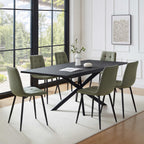 Dusklia - Brooke Rectangle Extendable 6-8 Seater Dining Table - Black