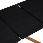 Dusklia - Brooke Rectangle Extendable 6-10 Seater Dining Table - Black/Wood