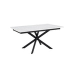Dusklia - Brooke Rectangle Extendable 6-8 Seater Dining Table - Stone/Black