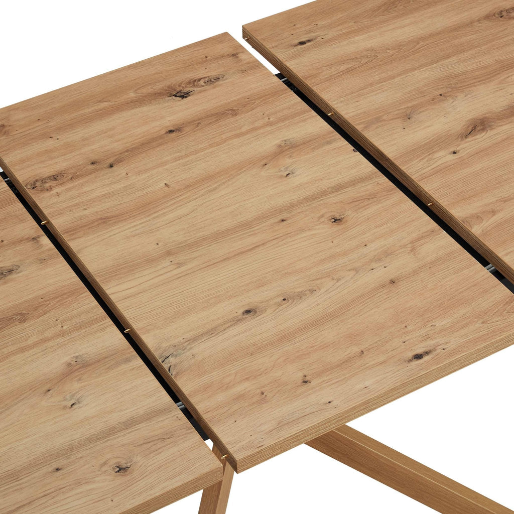 Dusklia - Brooke Rectangle Extendable 6-10 Seater Dining Table - Wood