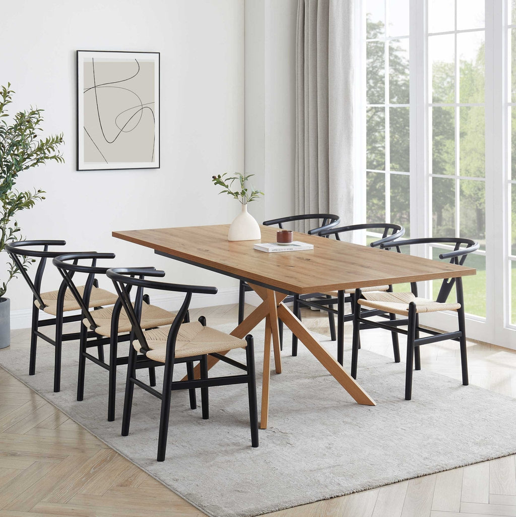 Dusklia - Brooke Rectangle Extendable 6-10 Seater Dining Table - Wood