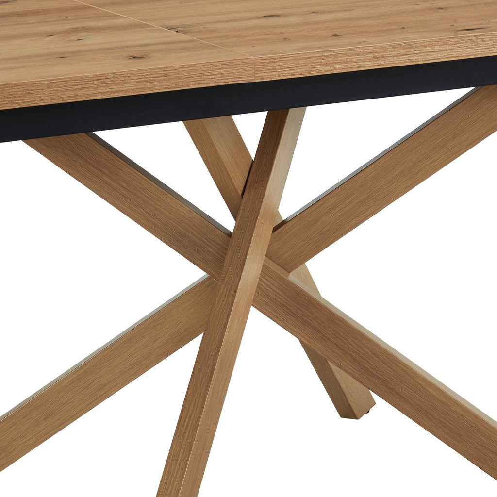Dusklia - Brooke Rectangle Extendable 6-10 Seater Dining Table - Wood
