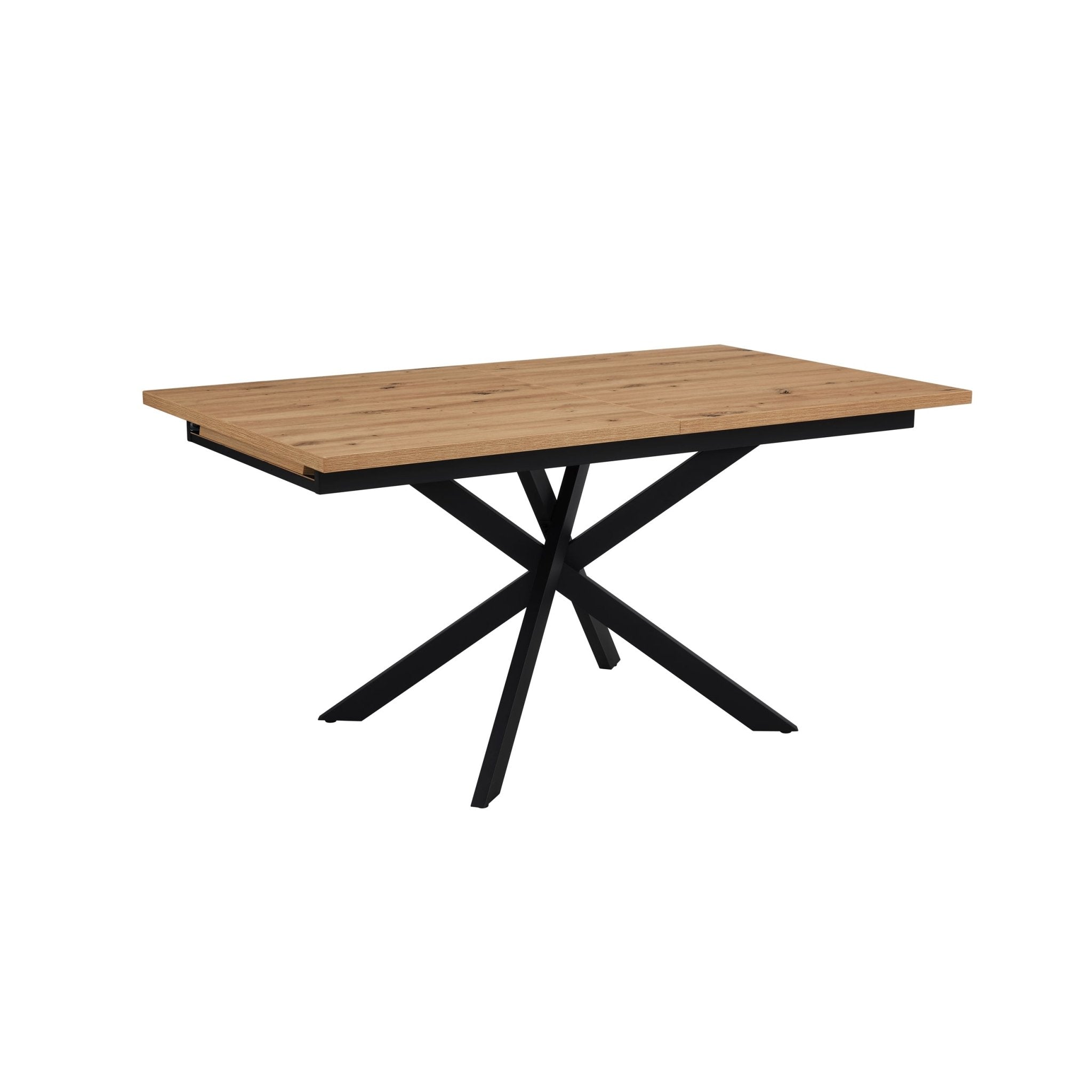 Dusklia - Brooke Rectangle Extendable 6-8 Seater Dining Table - Wood/Black