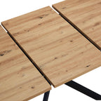 Dusklia - Brooke Rectangle Extendable 6-8 Seater Dining Table - Wood/Black
