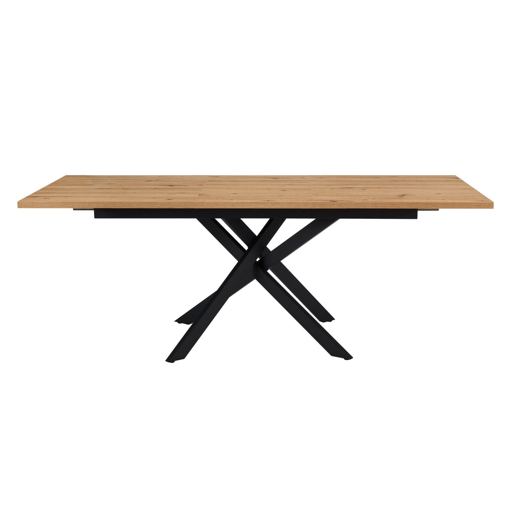 Dusklia - Brooke Rectangle Extendable 6-8 Seater Dining Table - Wood/Black