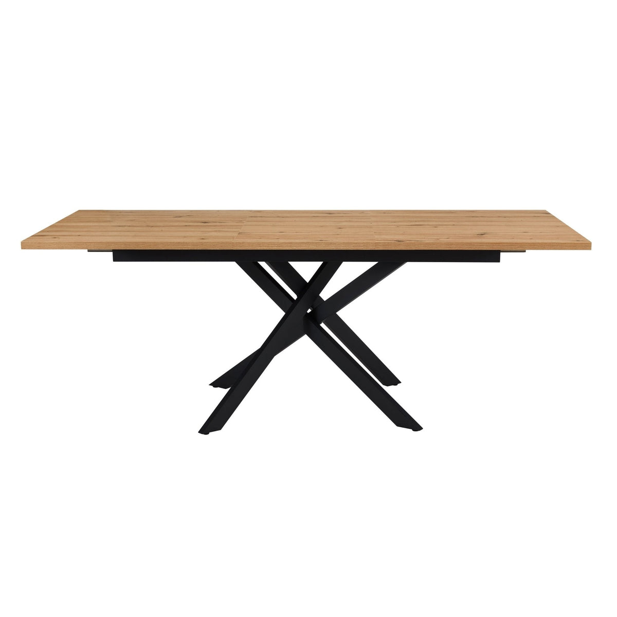 Dusklia - Brooke Rectangle Extendable 6-8 Seater Dining Table - Wood/Black