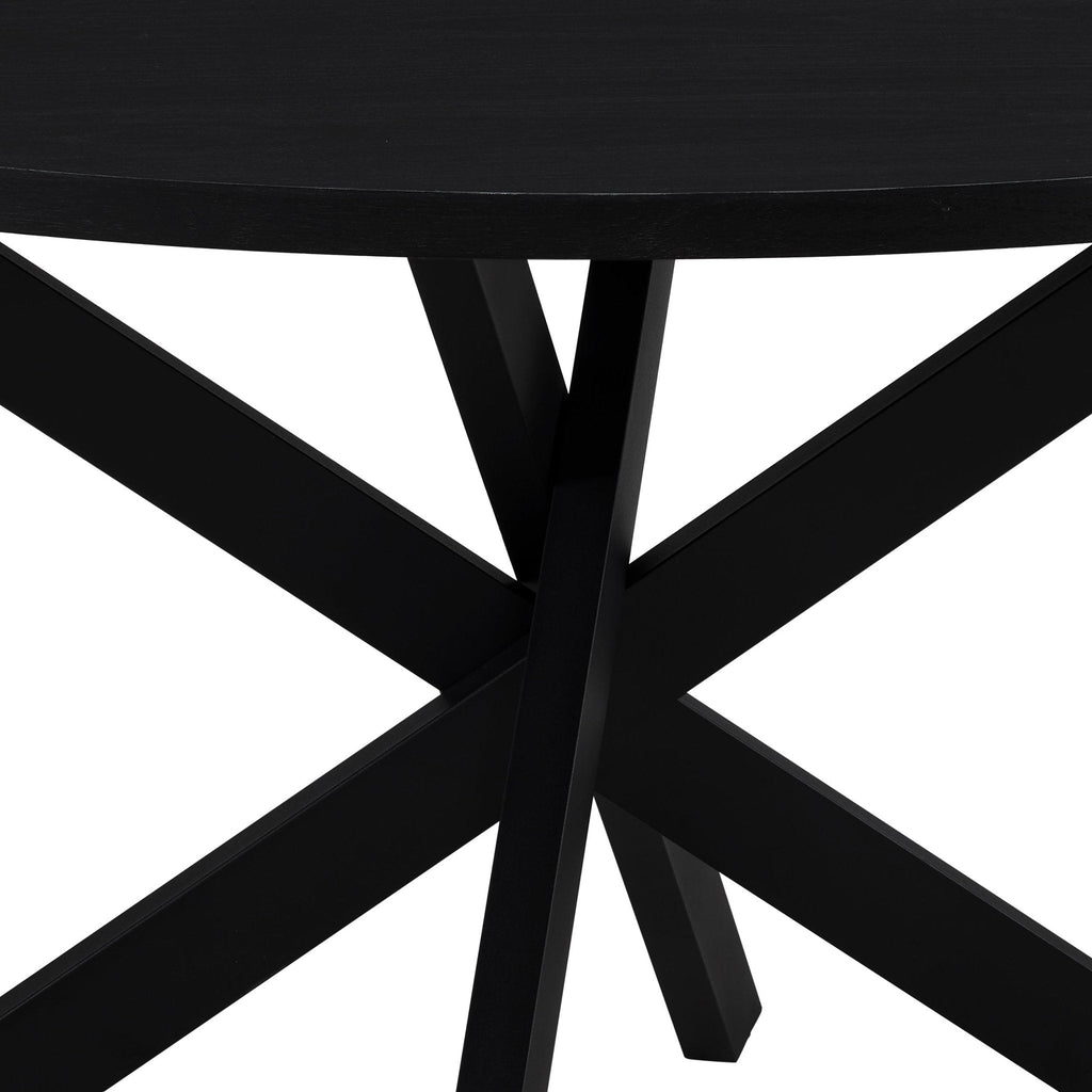 Dusklia - Brooke Round 4-6 Seater Dining Table - Black