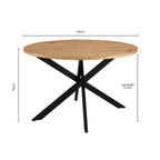 Dusklia - Brooke Round 4-6 Seater Dining Table - Black