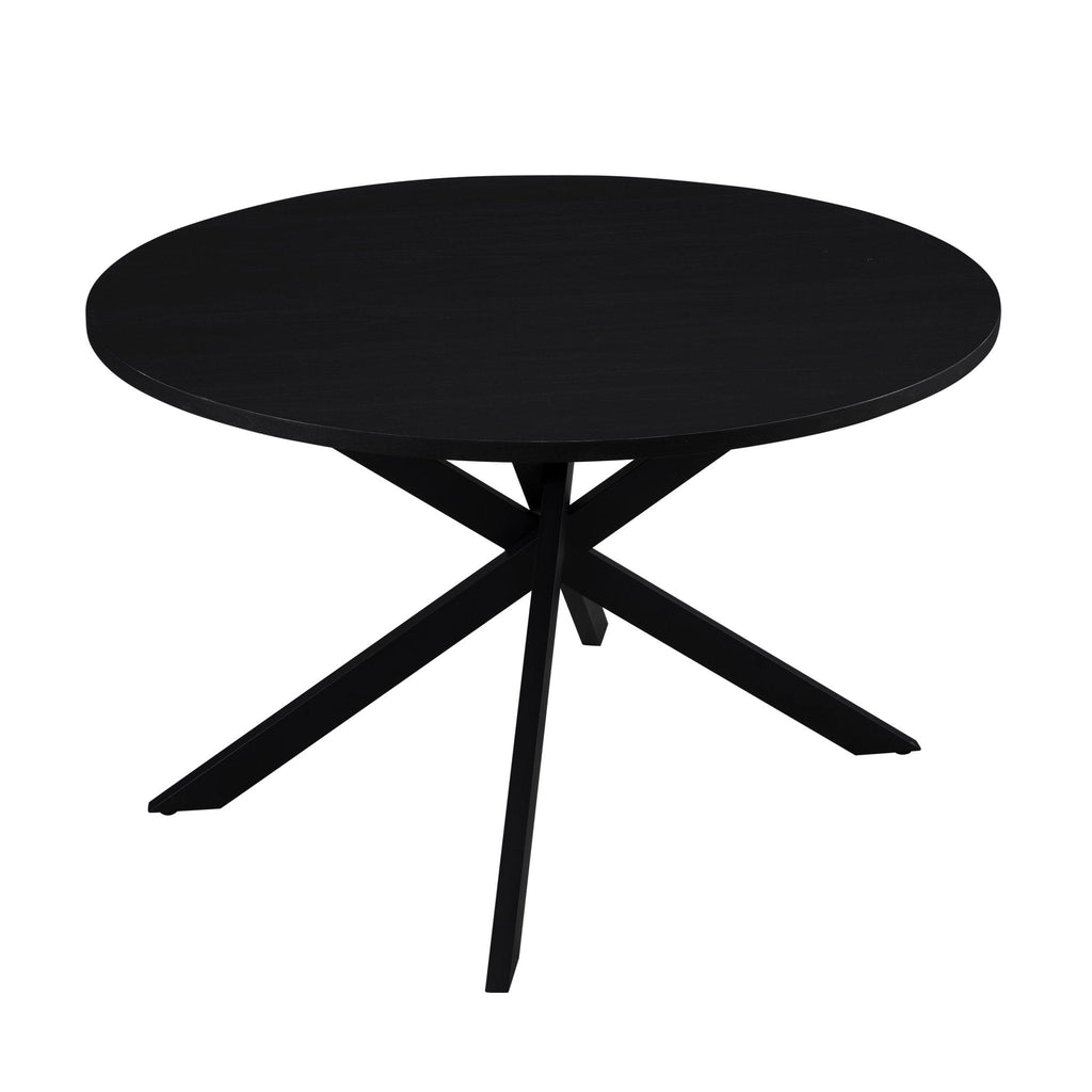 Dusklia - Brooke Round 4-6 Seater Dining Table - Black