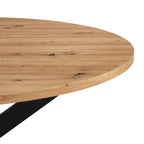 Dusklia - Brooke Round 4-6 Seater Dining Table - Wood/Black