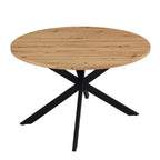 Dusklia - Brooke Round 4-6 Seater Dining Table - Wood/Black