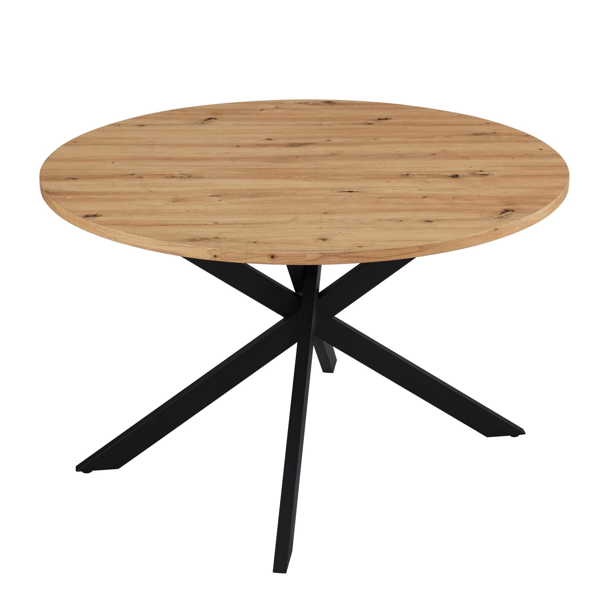 Dusklia - Brooke Round 4-6 Seater Dining Table - Wood/Black