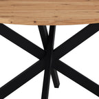 Dusklia - Brooke Round 4-6 Seater Dining Table - Wood/Black