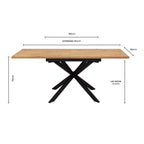Dusklia - Brooke Square Extendable 4-8 Seater Dining Table - Black
