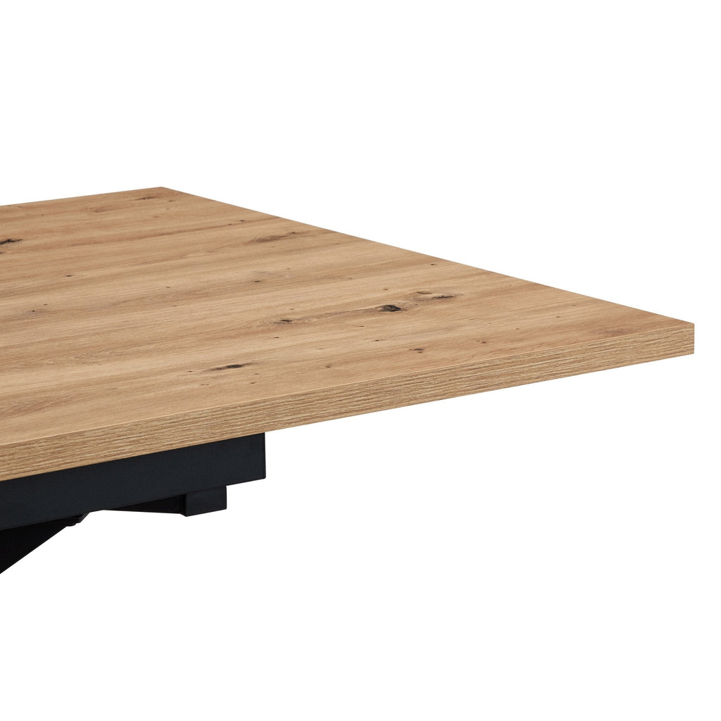 Dusklia - Brooke Square Extendable 4-8 Seater Dining Table - Wood/Black