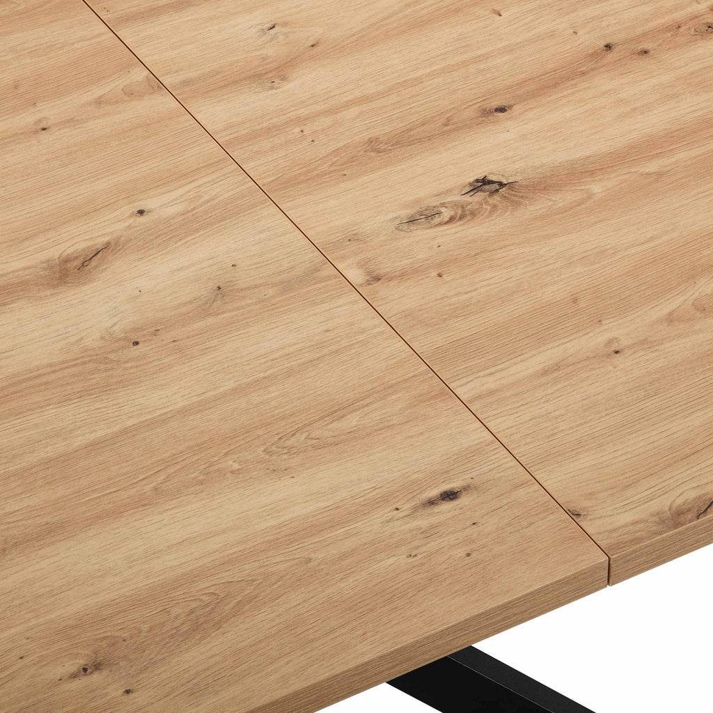 Dusklia - Brooke Square Extendable 4-8 Seater Dining Table - Wood/Black