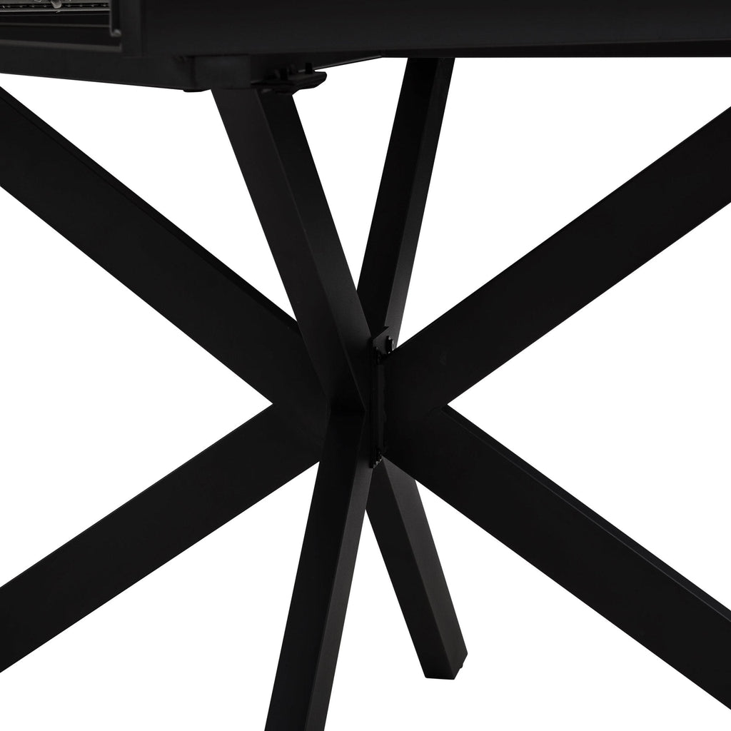 Dusklia - Brooke Square Extendable 4-8 Seater Dining Table - Wood/Black